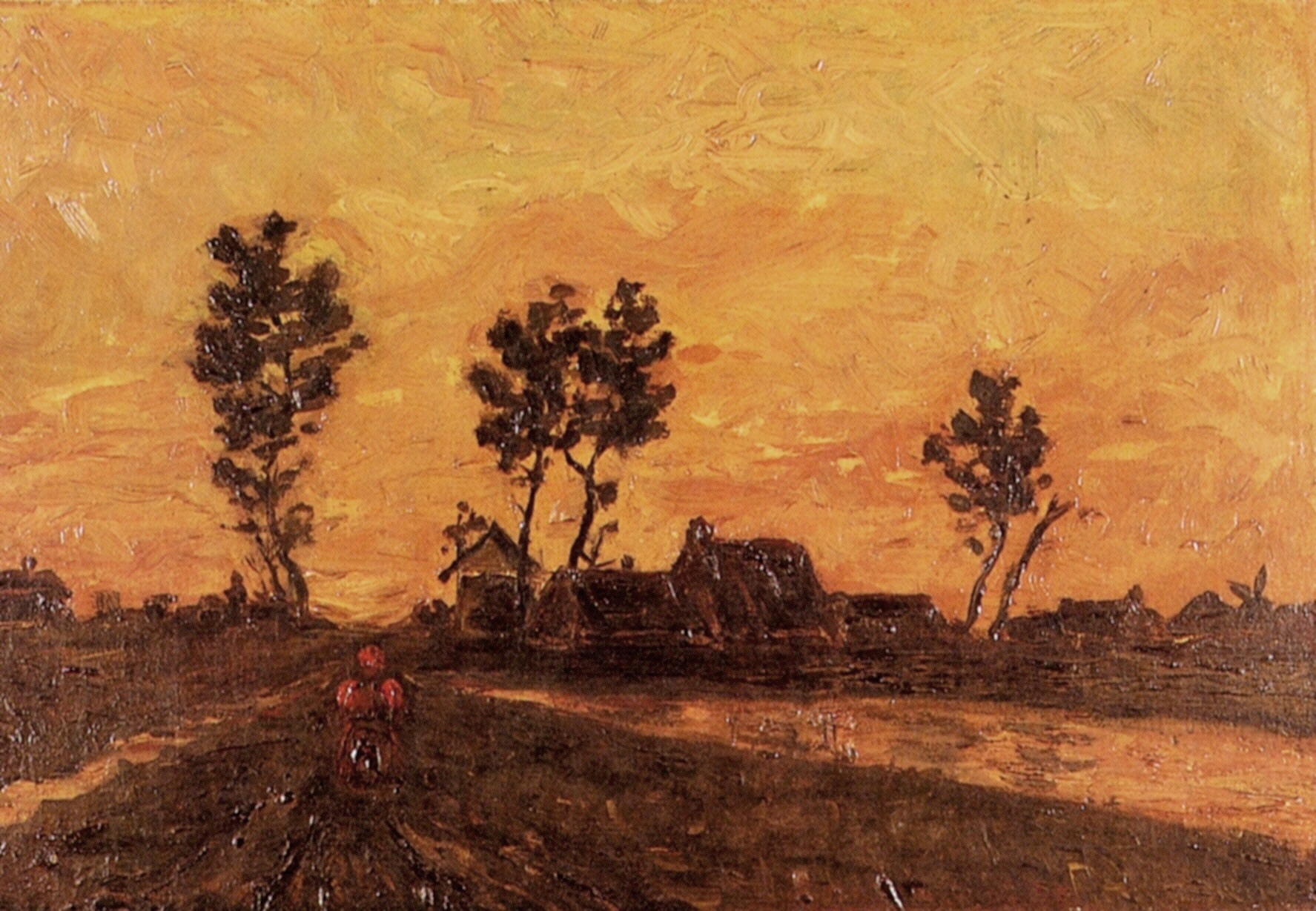 Картина Ван Гога Пейзаж на закате 1885